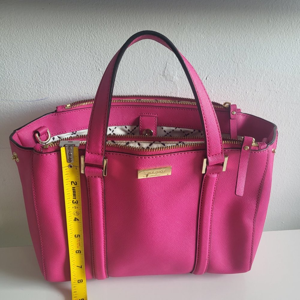Kate Spade Newbury Lane leather Loden Satchel Crossbody bag + matching wallet - Picture 9 of 11
